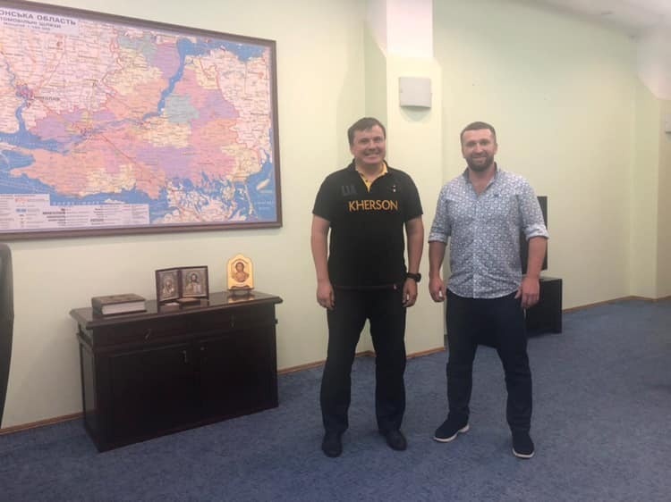 Голова Херсонської облдержадміністрації Юрій Гусєв, нардеп Володимир Іванов