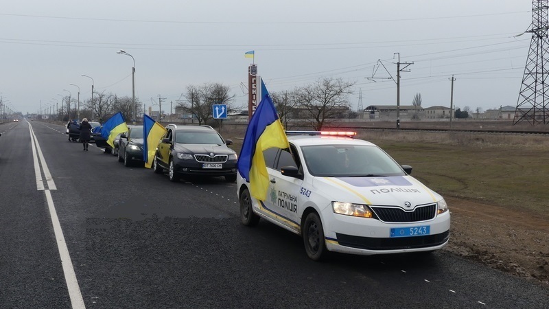 Автоколона учасників акції вирушила з Генічеська