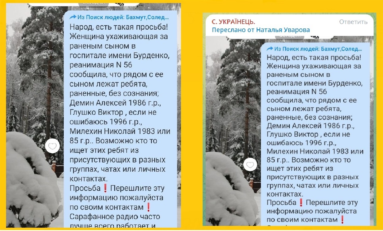 Скріншот дописів