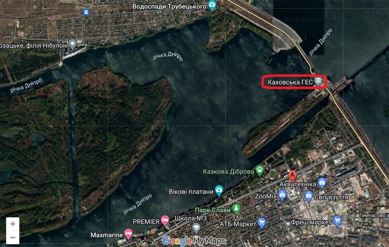 Скріншот google.com/maps