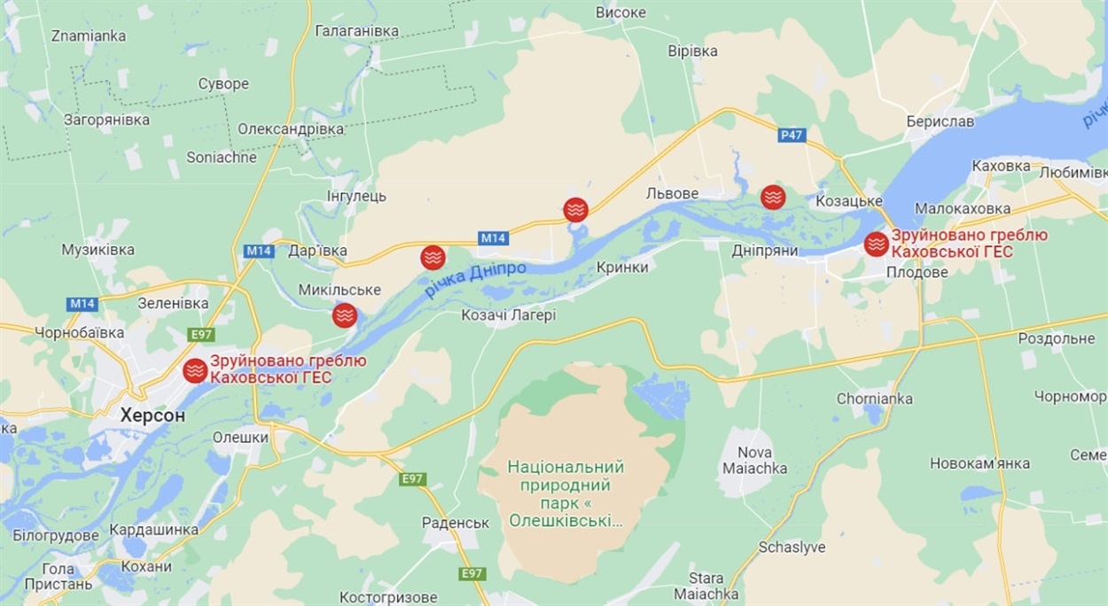 Скріншот google.com/maps