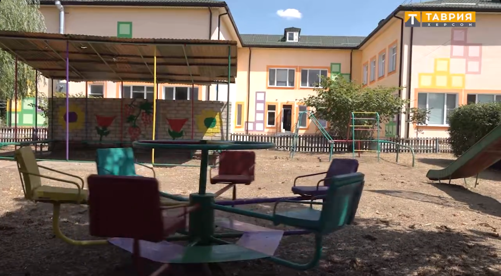 Іванівський ясла-садок «Лелеченя». Скріншот відео окупаційного TV “Таврия”