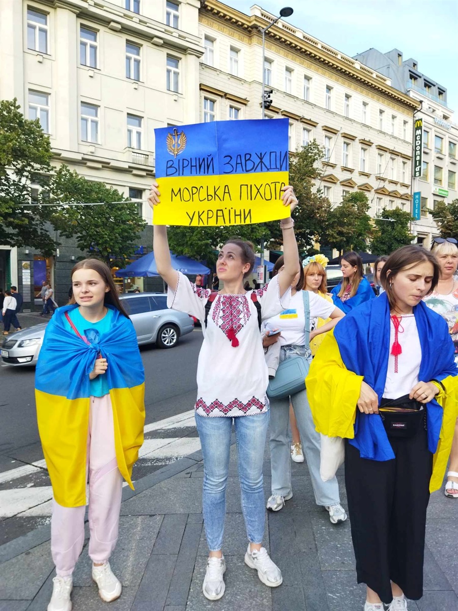 Прага 24 серпня 2022 рік. Мітинг до Дня Незалежності України