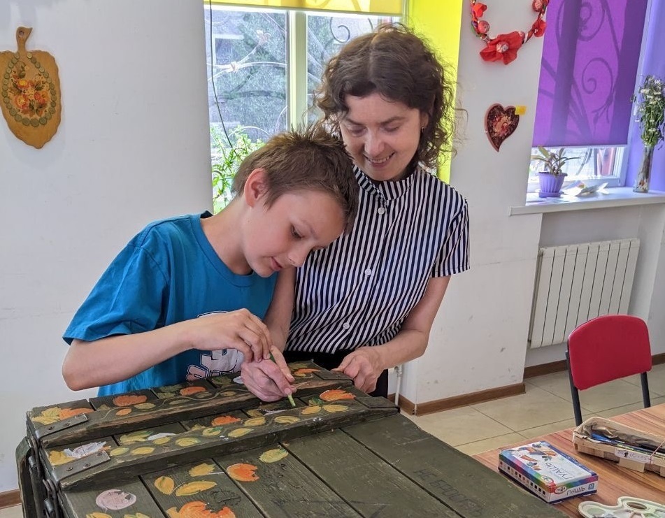 Вікторія Панова з сином