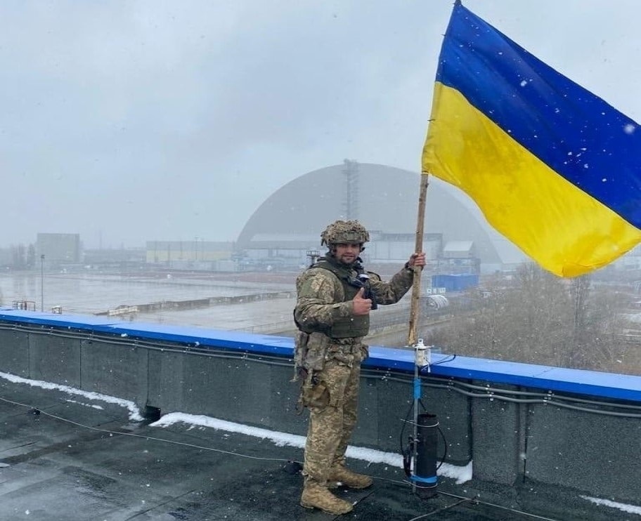 Звільнена від російських окупантів Чорнобильська АЕС, 1 квітня 2022 року. Фото: з Facebook-сторінки “Генеральний штаб ЗСУ”