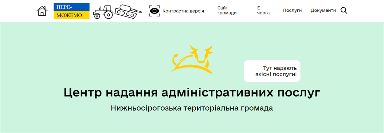 Скриншот cnap.ns-gromada.gov.ua