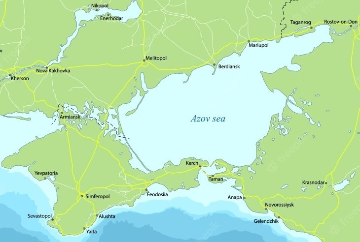 Карта Азовського моря