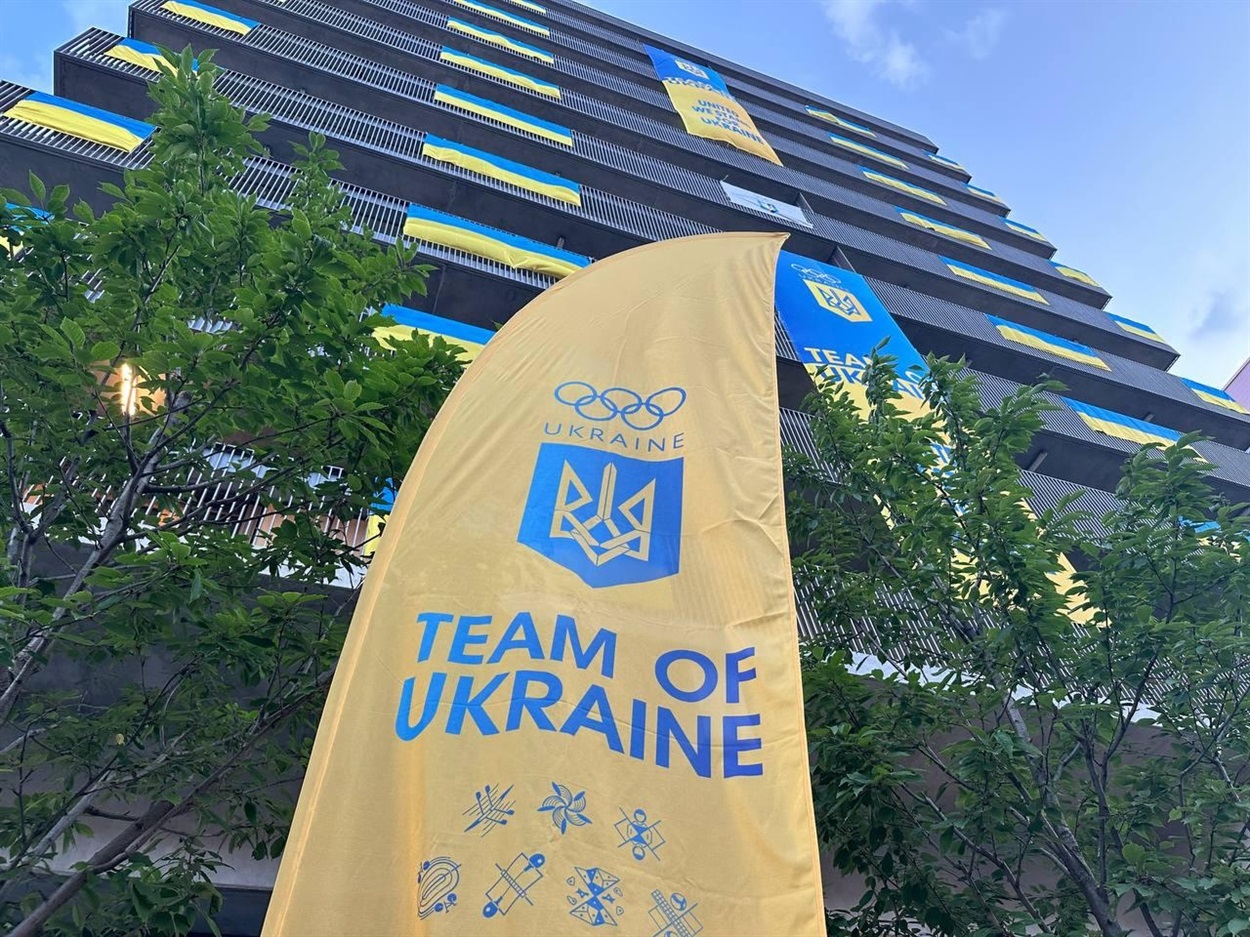 Будинок української збірної у центрі Олімпійського селища в Парижі. Фото: Національний олімпійський комітет України