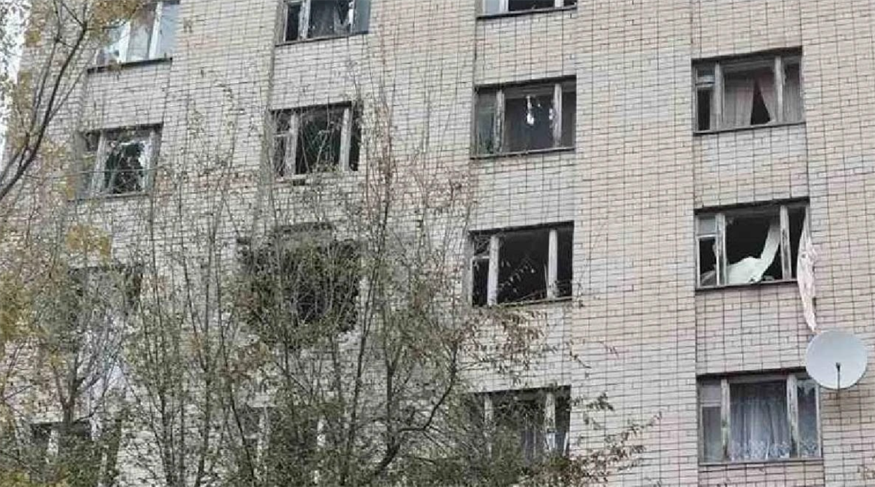 Херсонський національний технічний університет після обстрілу. Фото: Фейсбук-сторінка ректорки Олени Чепелюк