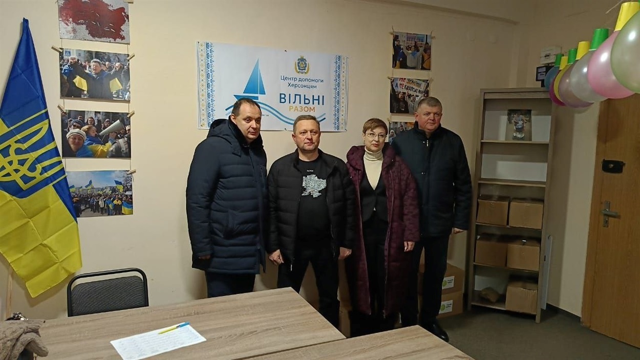 Відкриття гуманітарного центру для ВПО з Херсонщини в Івано-Франківську. Фото: Хаб “Вільні разом”