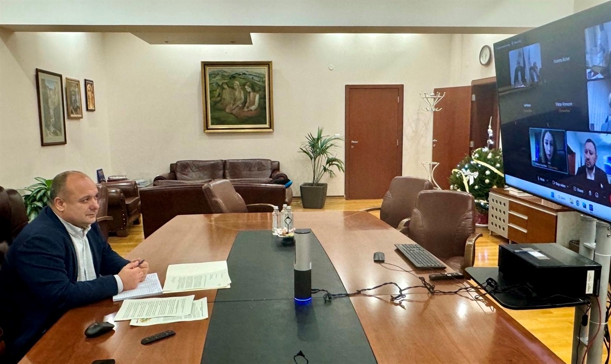 Відеоконференція міністрів довкілля Болгарії, Румунії, України. 16.12.2024. Фото: з Facebook-сторінки Міністерства навколишнього середовища і води Болгарії 