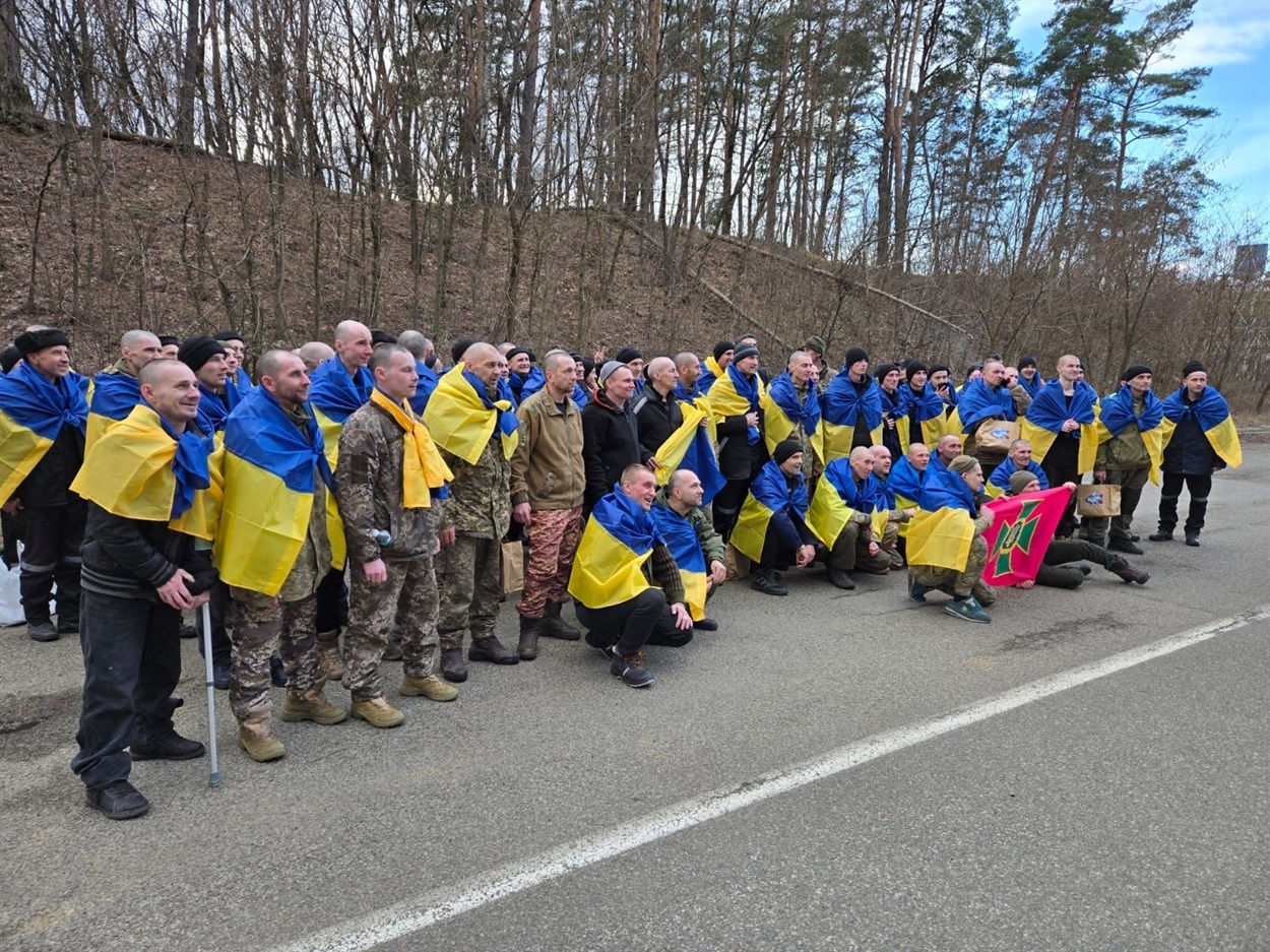 Обмін полоненими 19.03.2025 року. Фото: Facebook-сторінка Володимира Зеленського