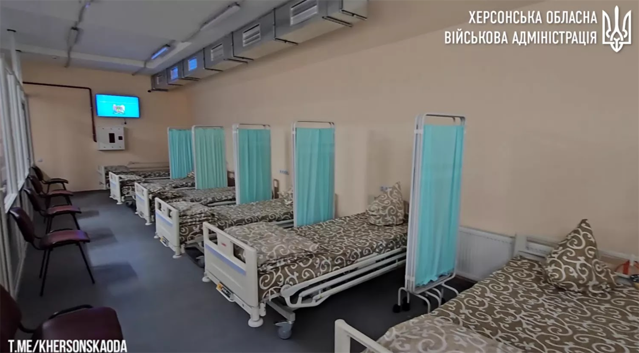 У Херсоні облаштували підземну лікарню. Скриншот з відео: @olexandrprokudin