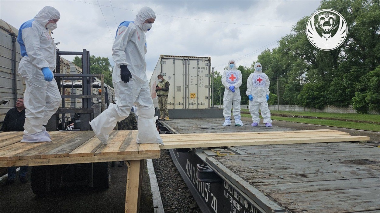 Повернення тіл загиблих військовослужбовців, 13.06.2025 року. Фото: Координаційний штаб з питань поводження з військовополоненими