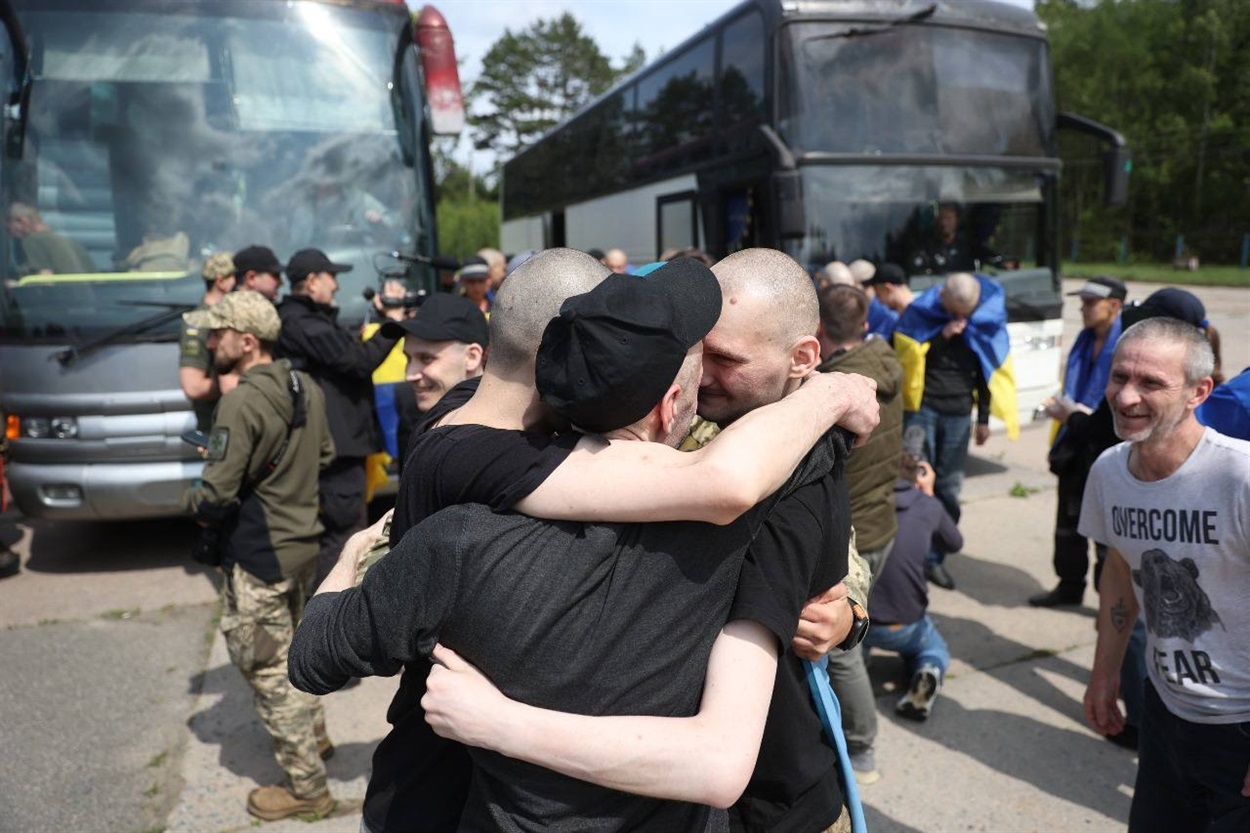 Повернення українських військовополонених. Фото: Телеграм-канал Zelenskiy/Оfficial