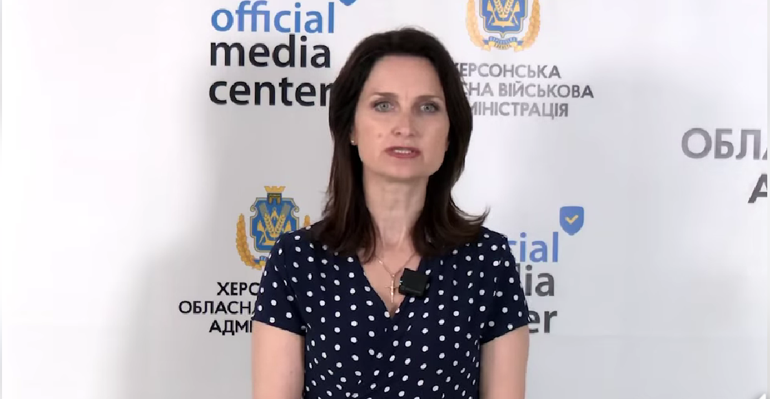 Олена Данилова, начальниця управління освіти і науки Херсонської ОДА. Фото: Фейсбук-сторінка Херсонської ОВА