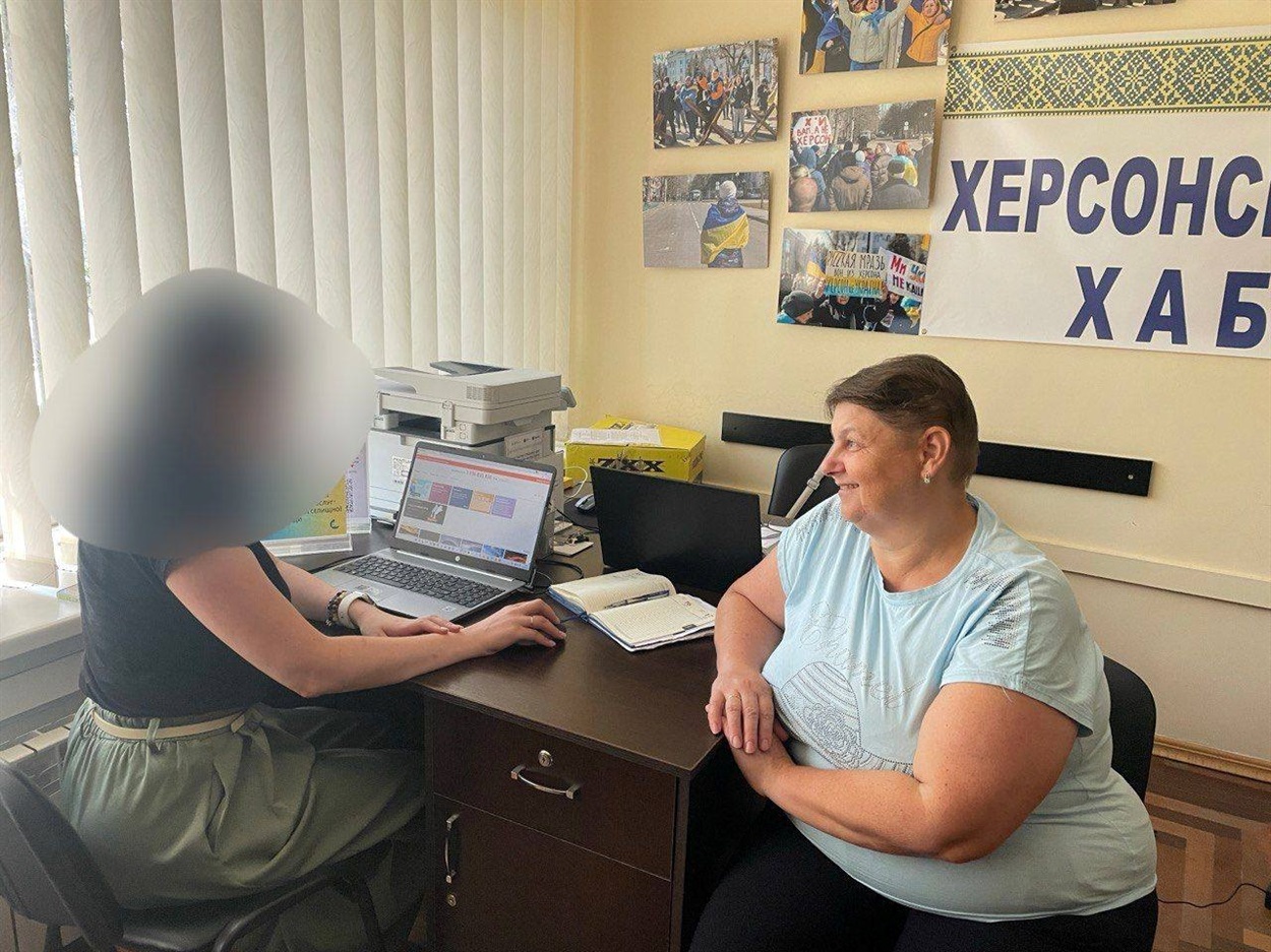 Нижньосірогозький ЦНАП у координаційному центрі “Вільні разом” у м. Львів. Фото: Фейсбук-сторінка Нижньосірогозької СВА