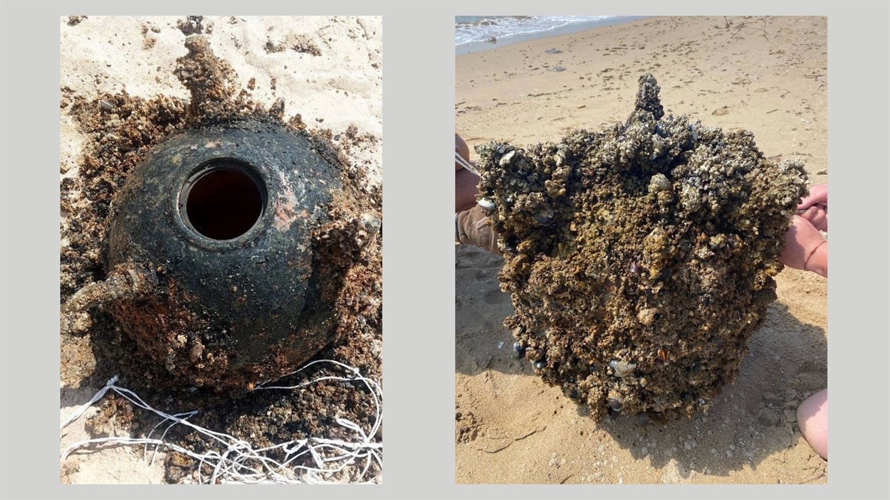 На Одещині військові моряки знайшли і знищили ще одну морську міну. 2024 рік. Фото: ВМС ЗСУ