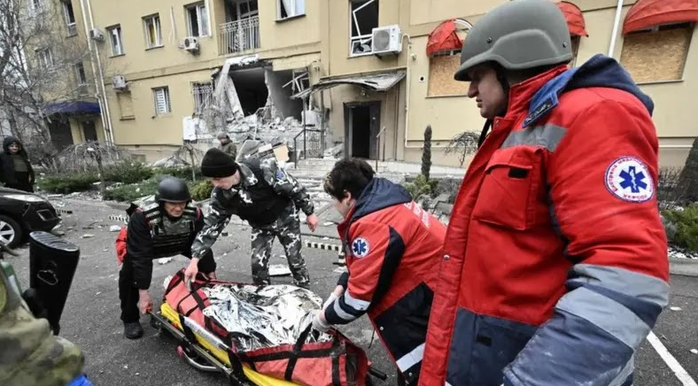 Херcон після обтрілів. Фото: Getty images 