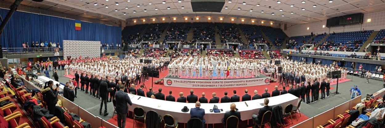 Урочисте відкриття 22-го Відкритого чемпіонату Європи та Кубку Європи з кіокушин карате (IKO). Фото: Romeo Beznea 