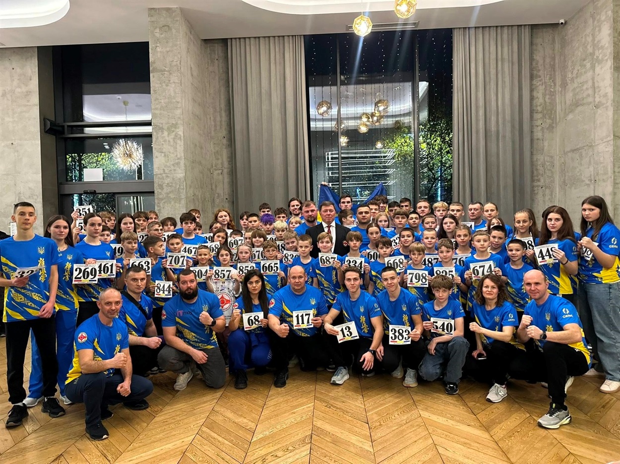 Національна збірна команда України. Бухарест, 2025 рік. Фото: Національна Федерація Кіокушин Карате України