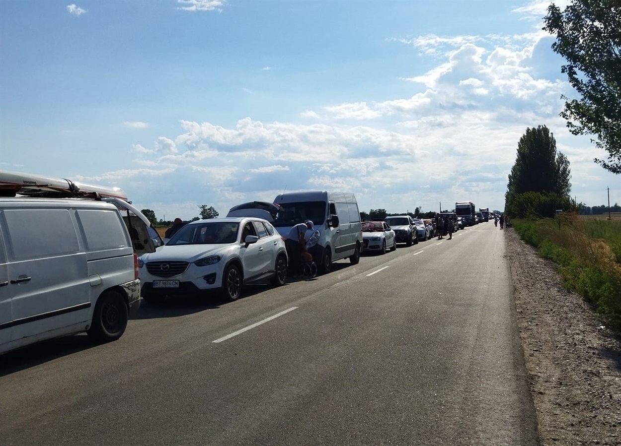 Виїхати з окупації можна було через Василівку. 2022 рік. Фото з особистого архіву Світлани Павліченко