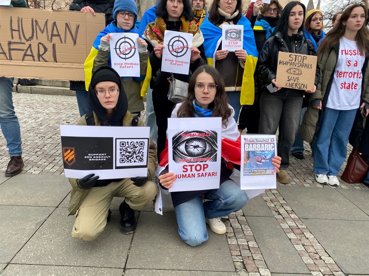 Акція у Празі. Фото з Фейсбук-сторінки Вікторії Маркауцової