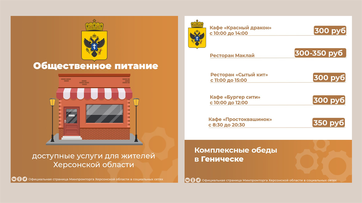 Скриншот: Телеграм-канал “Министерство промышленности и торговли Херсонской области”