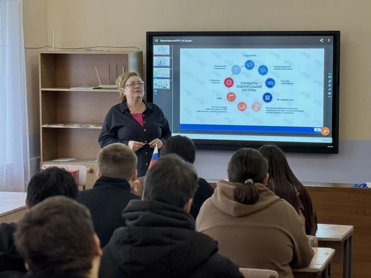 У Генічеську в будівельному коледжі студенти пройшли всі етапи «виборів». Фото: окупаційні соцмережі