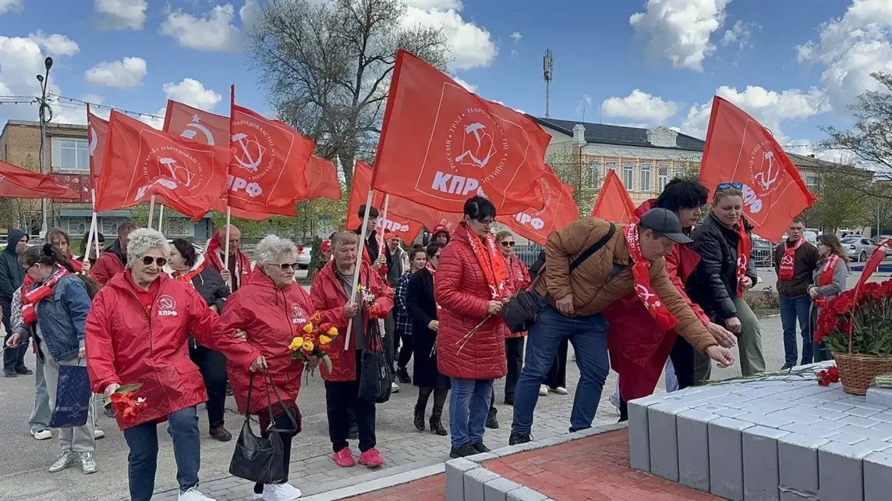 Комуністичний шабаш в Генічеську. Квітень 2026 року. Фото: окупаційні соцмережі