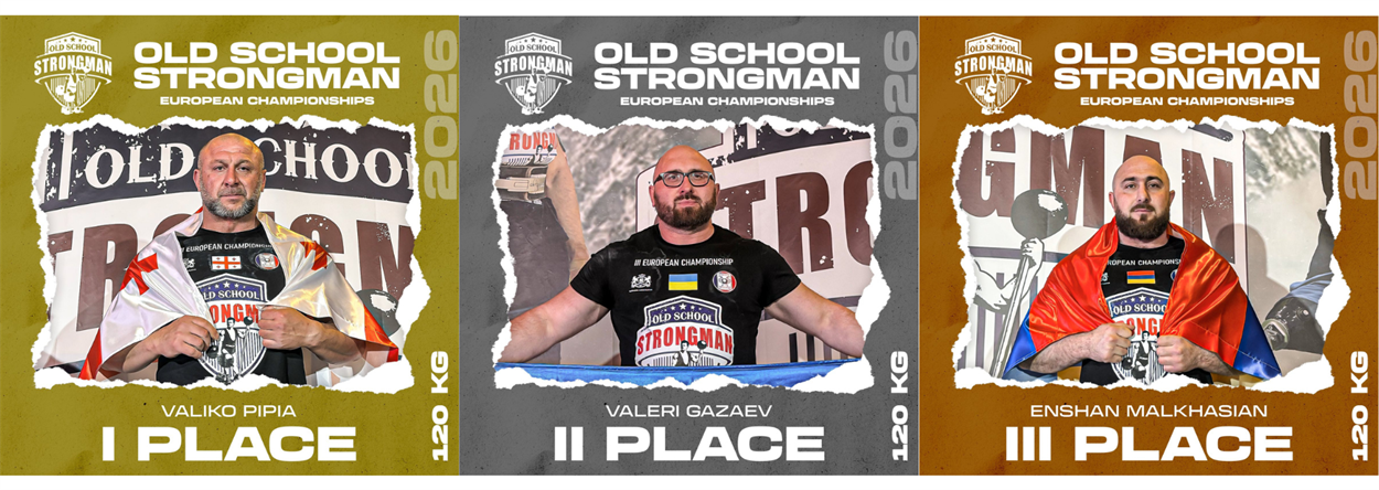 Валерій Газаєв, Аліко Піпія, Ншан Малхасіані. Фото: Georgian Strongmen and Highland Games National Federation