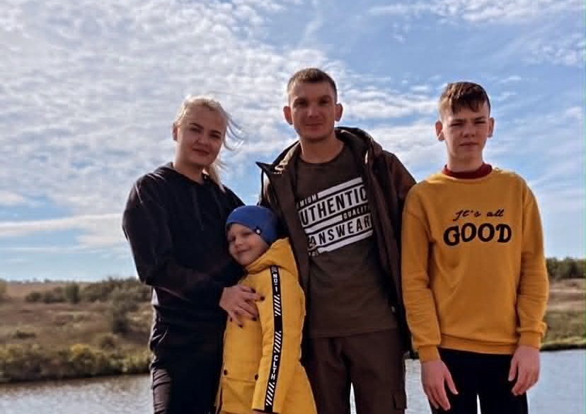Анастасія Гордєєва з родиною