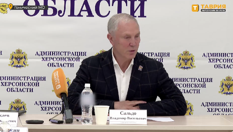 Так званий “губернатор” окупованої частини Херсонщини Володимир Сальдо. Скриншот окупаційного медіа 