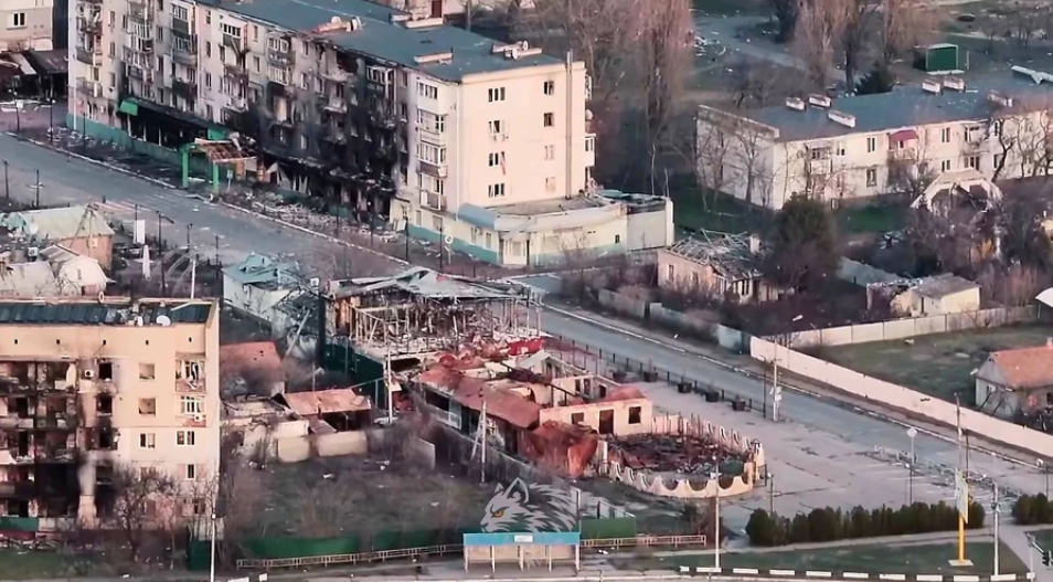 Олешки — місто, яке росіяни перетворили на привид. Скриншот відео 34-ї окремої бригади Морської Піхоти