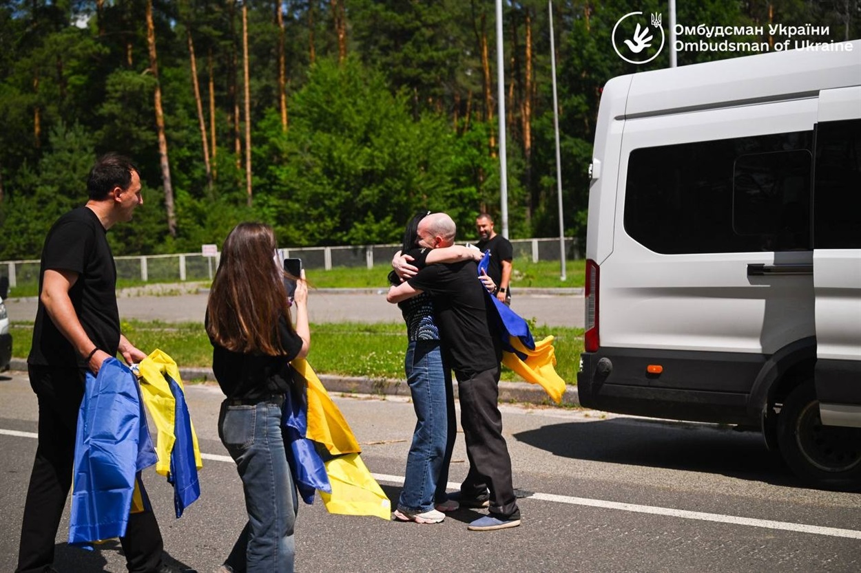 Повернення цивільних українців з роійього полону, 27.06.2026. Фото: Дмитро Лубінець / Telegram